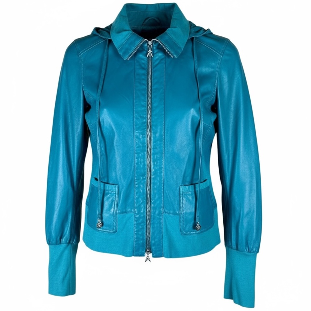 Patrizia Pepe Napa Lambskin Blouson Leather Jacket
